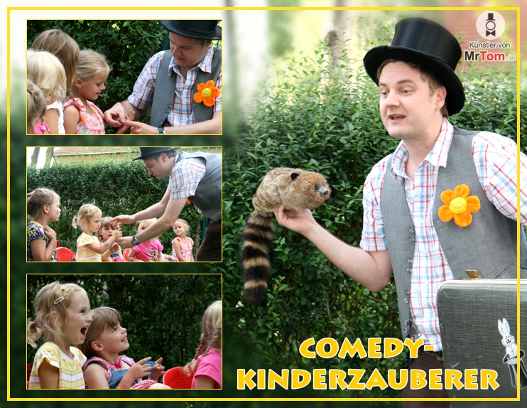Kinderzauberer f�r Kindergeburtstage, mit Ballonfiguren und Zauberworkshop